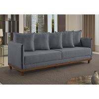 Sofá 4 Lugares Living M-169 Veludo Martins Grafite - 2