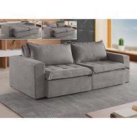 Sofá 5 Lugares Retrátil E Reclinável Linho M-184 Martins Cinza - 2