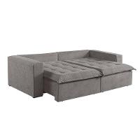 Sofá 5 Lugares Retrátil E Reclinável Linho M-184 Martins Cinza - 5