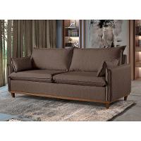 Sofá 4 Lugares Living M-168 Veludo Martins Marrom - 3