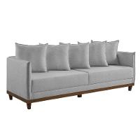 Sofá 4 Lugares Living M-169 Veludo Martins Cinza - 1