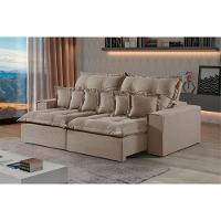 Sofá 5 Lugares Retrátil E Reclinável Linho M-144 Martins Bege - 2