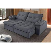 Sofá 5 Lugares Retrátil E Reclinável Martins M-183 Veludo Grafite - 3