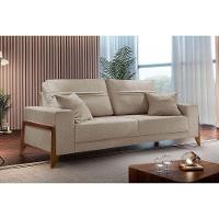 Sofá 3 Lugares Living Linho M-130 Martins Bege - 3