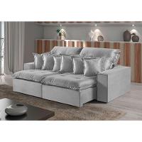 Sofá 5 Lugares Retrátil E Reclinável M-144 Veludo Martins Cinza - 2