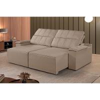 Sofá 2 Lugares Retrátil E Reclinável Martins M-182 Veludo Bege - 3