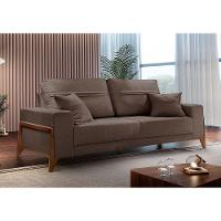 Sofá 4 Lugares Living M-130 Veludo Martins Marrom - 2