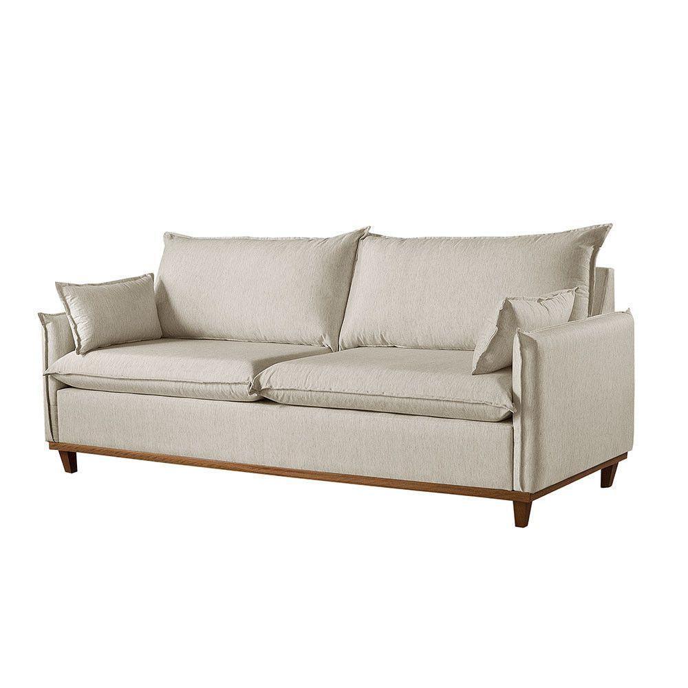 Sofá 5 Lugares Living Linho M-168 Martins Creme - 1
