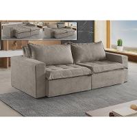 Sofá Cama 2 Lugares Retrátil Reclinável Linho M-184 Martins Bege - 3