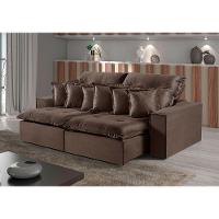 Sofá 5 Lugares Retrátil E Reclinável M-144 Veludo Martins Marrom - 2