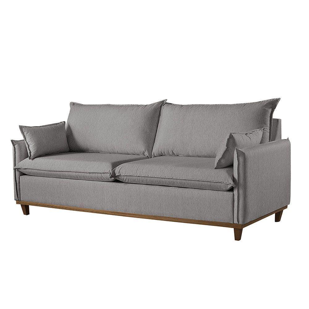 Sofá 4 Lugares Living Linho M-168 Martins Cinza - 1