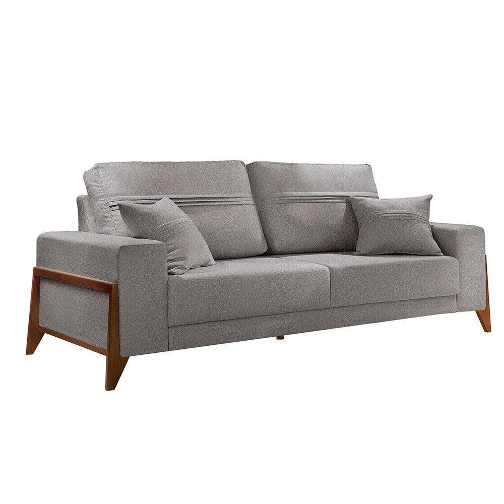 Sofá 4 Lugares Living Linho M-130 Martins Cinza - 1