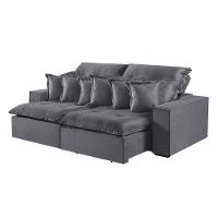 Sofá 5 Lugares Retrátil E Reclinável M-144 Veludo Martins Grafite - 1