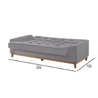 Sofá Cama 2 Lugares Living Linho M-157 Martins Cinza