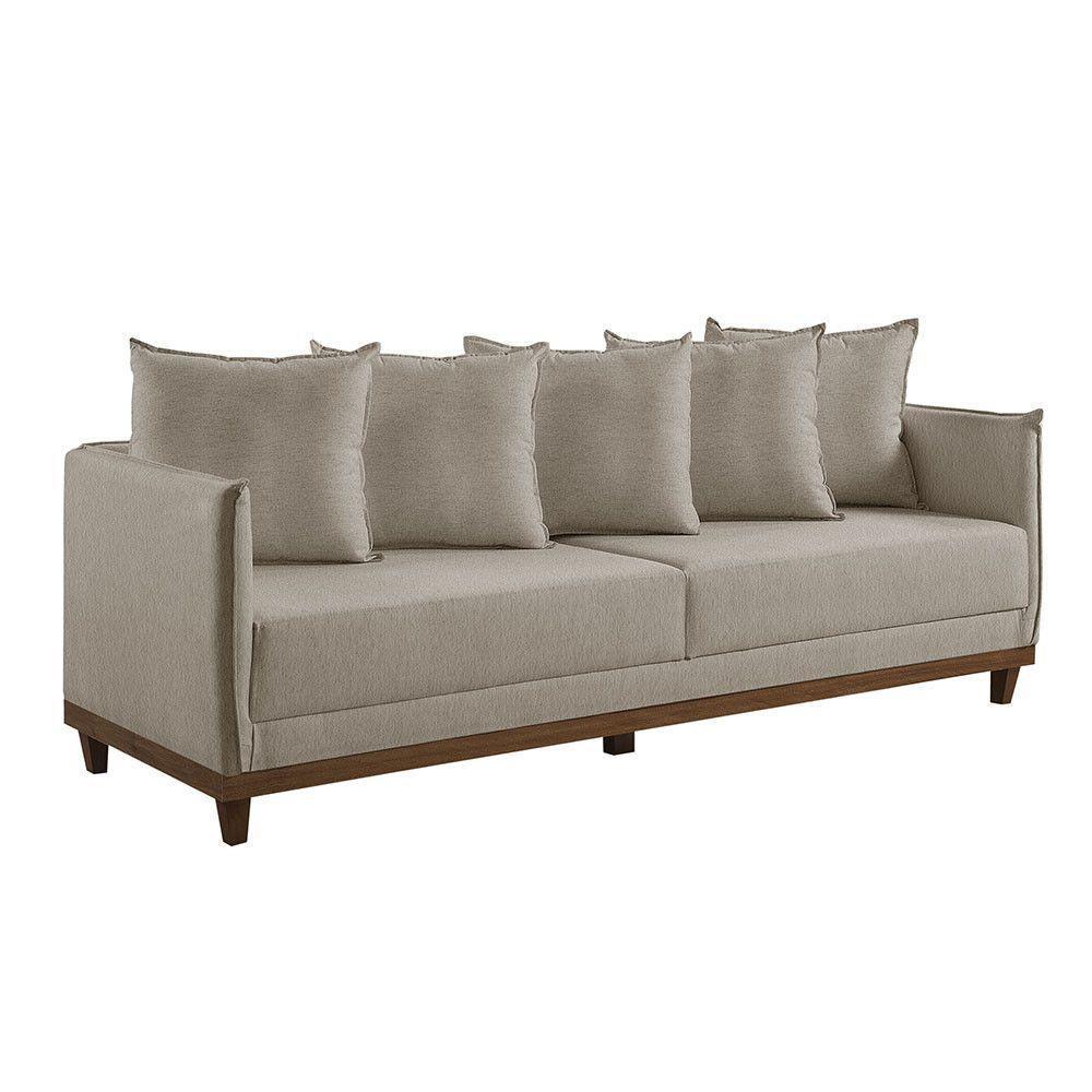 Sofá 4 Lugares Living Linho M-169 Martins Bege - 1