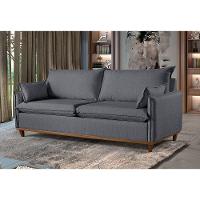 Sofá 5 Lugares Living M-168 Veludo Martins Grafite - 3