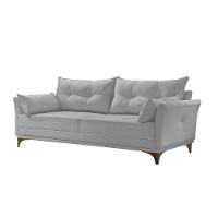 Sofá 3 Lugares Living M-97 Veludo Martins Cinza - 1