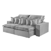 Sofá 2 Lugares Retrátil E Reclinável M-144 Veludo Martins Cinza - 1