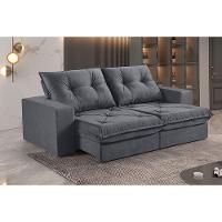 Sofá 5 Lugares Retrátil E Reclinável Martins M-163 Veludo Grafite - 2