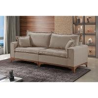 Sofá 3 Lugares Living Linho M-47 Martins Bege - 2