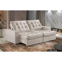 Sofá 3 Lugares Retrátil E Reclinável Martins M-165 Veludo Creme - 2