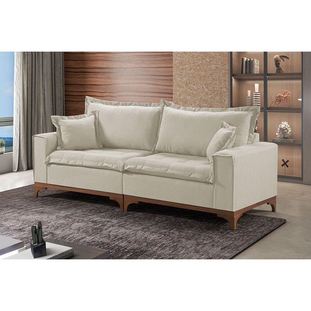 Sofá 3 Lugares Living Linho M-47 Martins Creme - 3