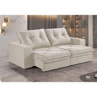 Sofá 3 Lugares Retrátil E Reclinável Martins M-163 Veludo Creme - 2