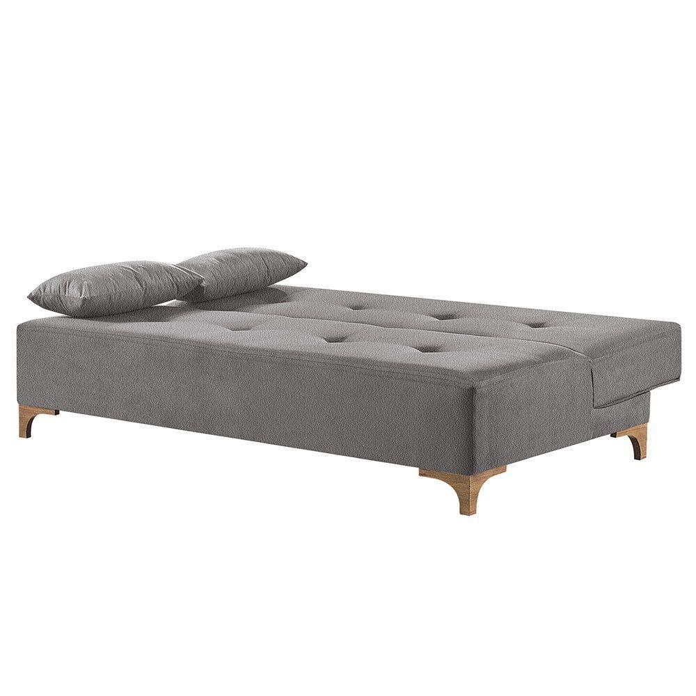 Sofá Cama 2 Lugares Living Linho M-143 Martins Cinza - 5