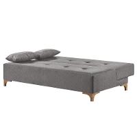 Sofá Cama 2 Lugares Living Linho M-143 Martins Cinza - 5