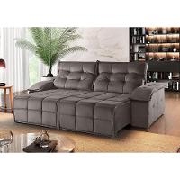 Sofá 2 Lugares Retrátil E Reclinável Martins M-122 Veludo Grafite - 2