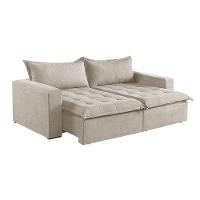 Sofá 5 Lugares Retrátil E Reclinável M-184 Veludo Martins Creme - 1
