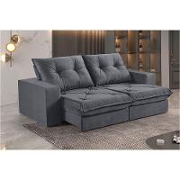 Sofá 2 Lugares Retrátil E Reclinável Martins M-163 Veludo Grafite - 2