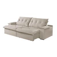 Sofá 5 Lugares Retrátil E Reclinável Martins M-163 Veludo Creme - 1