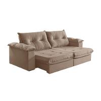 Sofá 5 Lugares Retrátil E Reclinável Martins M-164 Veludo Bege - 1