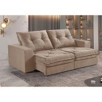 Sofá 2 Lugares Retrátil E Reclinável Martins M-163 Veludo Bege - 2