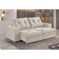 Sofá 4 Lugares Retrátil E Reclinável Martins M-163 Veludo Creme - 2