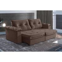 Sofá 2 Lugares Retrátil E Reclinável Martins M-164 Veludo Marrom - 3