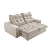 Sofá 5 Lugares Retrátil E Reclinável Martins M-166 Veludo Creme - 1
