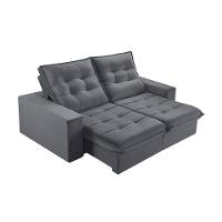 Sofá 5 Lugares Retrátil E Reclinável Martins M-166 Veludo Grafite - 1