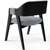 Kit 2 Cadeiras Sala De Jantar Estar Living Estofada Suran L02 Preto Bouclê Cinza - Lyam Decor - 5