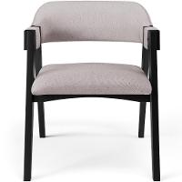 Cadeira Para Sala De Jantar Estar Living Estofada Suran L02 Preto Linho Bege - Lyam Decor - 5