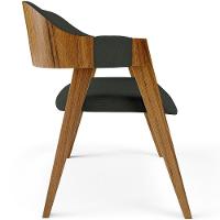 Kit 02 Cadeiras Para Sala De Jantar E Estar Living Estofada Suran L02 Linho Verde Musgo - Lyam - 2