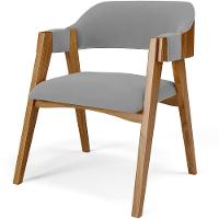 Kit 04 Cadeiras Para Sala De Jantar E Estar Living Estofada Suran L02 Suede Cinza - Lyam - 6