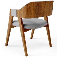 Kit 04 Cadeiras Para Sala De Jantar E Estar Living Estofada Suran L02 Linho Cinza - Lyam - 2