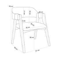 Mesa De Jantar Redonda Cora 120cm Off White M04 Com 04 Cadeiras Living Suran Bouclê Oliva - Lyam - 3
