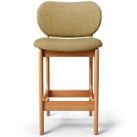 Kit 03 Banquetas Baixa Bar Cozinha E Sala De Jantar Fixa Betta L02 Imbuia Couríssimo Casco Fendi - Lyam Decor - 3