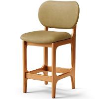 Kit 03 Banquetas Baixa Bar Cozinha E Sala De Jantar Fixa Betta L02 Imbuia Couríssimo Casco Fendi - Lyam Decor - 6