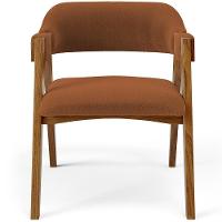 Mesa De Jantar Redonda Cora 120cm Off White M04 Com 04 Cadeiras Living Suran Bouclê Terracota - Lyam - 6