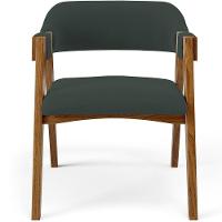 Kit 02 Cadeiras Para Sala De Jantar E Estar Living Estofada Suran L02 Suede Verde Musgo - Lyam - 2