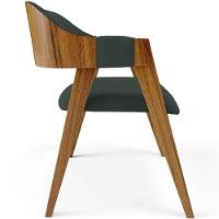 Kit 02 Cadeiras Para Sala De Jantar E Estar Living Estofada Suran L02 Suede Verde Musgo - Lyam - 9